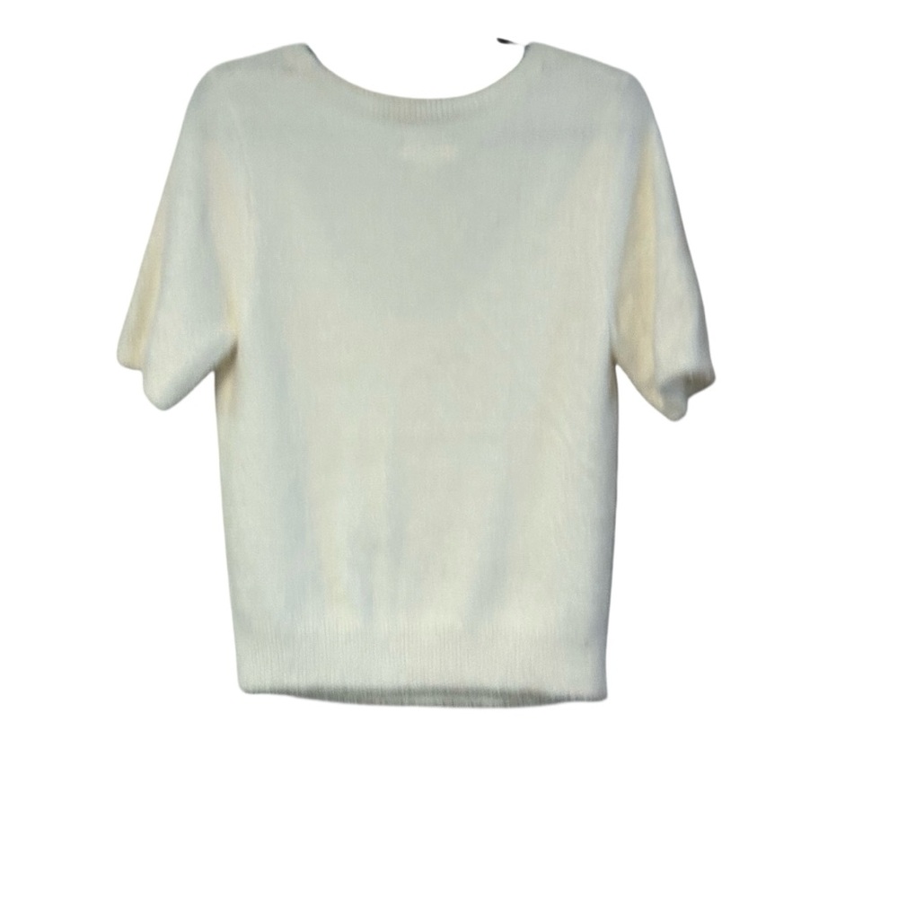 Anthropologie Maeve Scoop Neck Eyelash Sweater Tee Top Size Medium - Picture 4 of 9